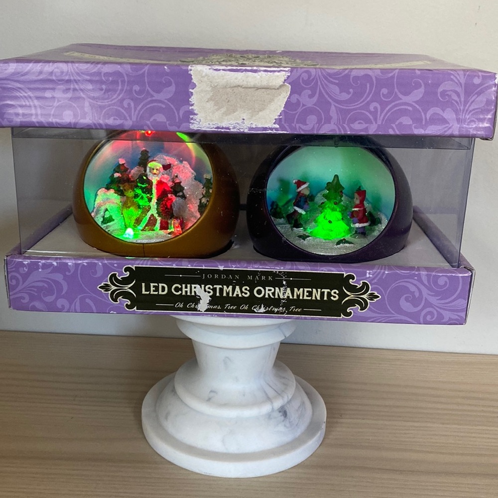 Jordan Mark Led Lighted Christmas Ornaments set of two
